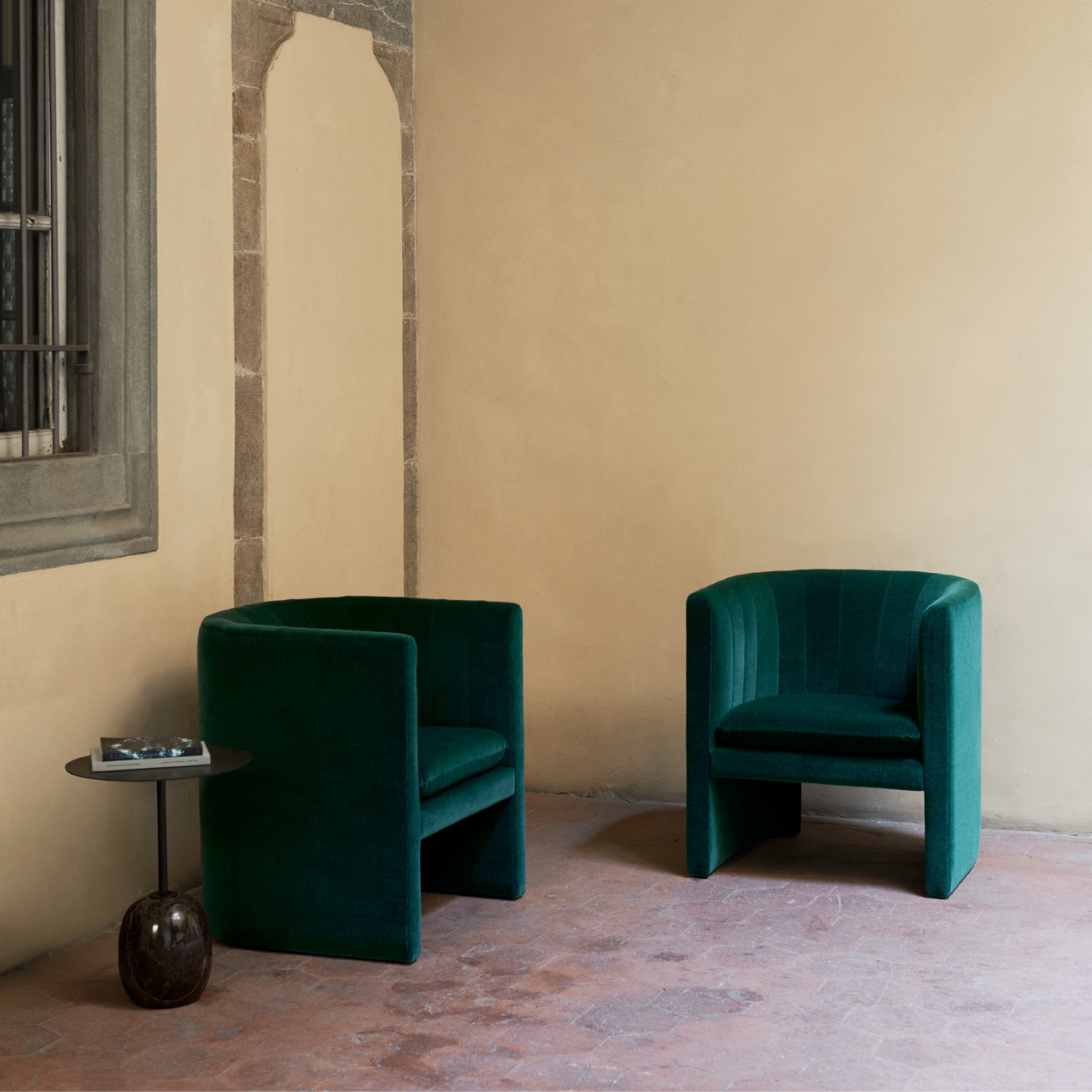 SC23 - Loafer lounge chair / Fabric Velvet 02 Pine