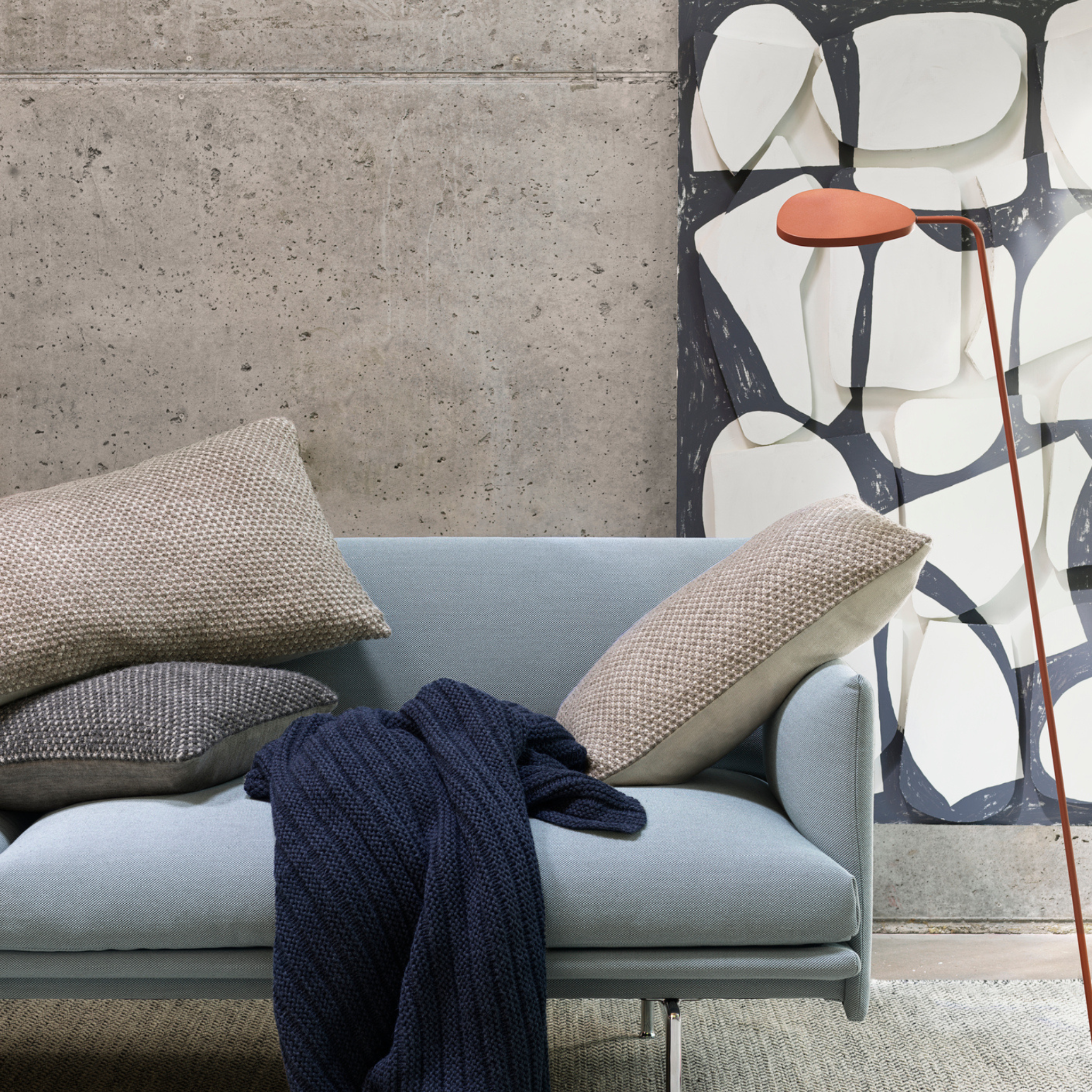 Twine cushion 50x80/ Dark grey