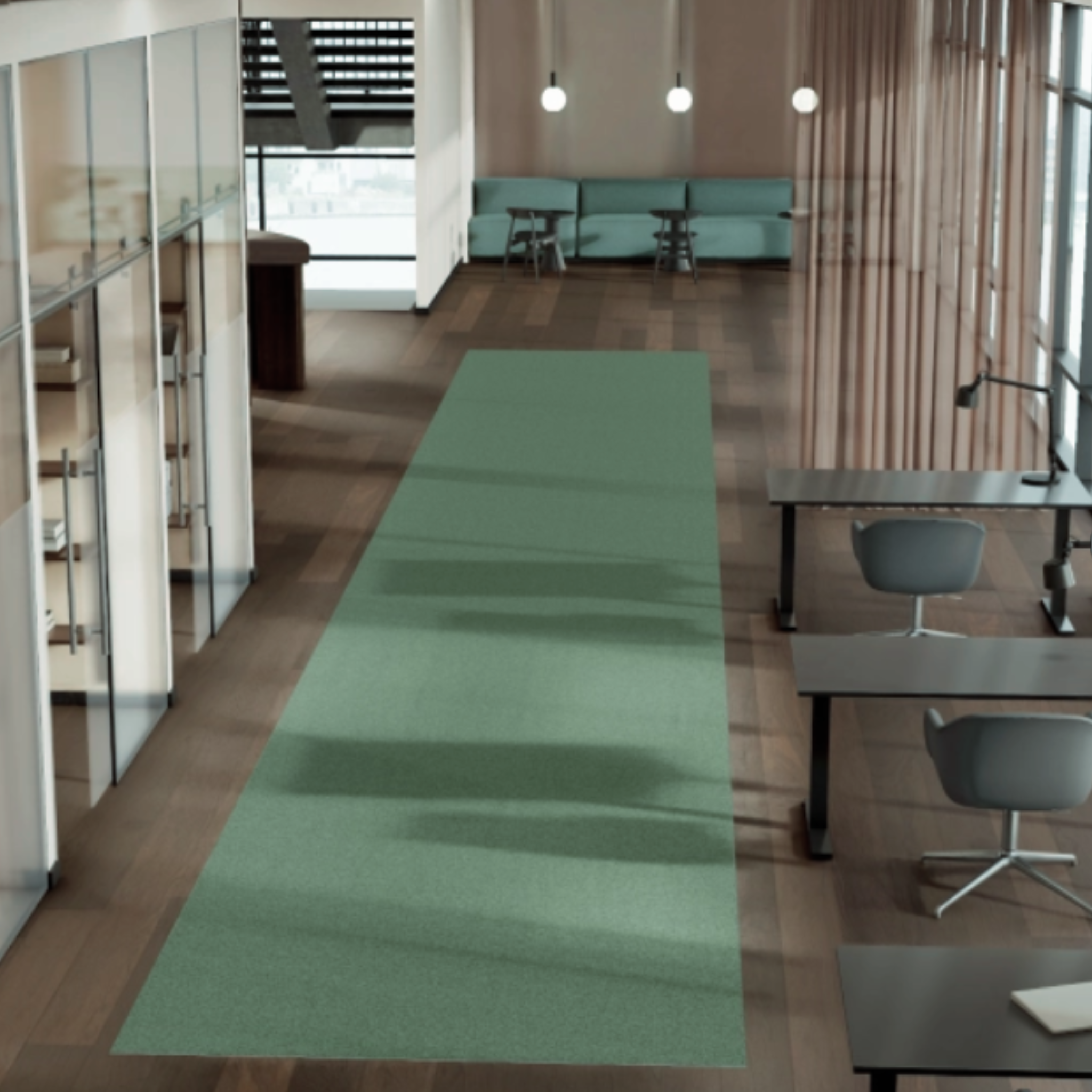 Soft Dreams Lux rug Dia 200 cm / Sand Green