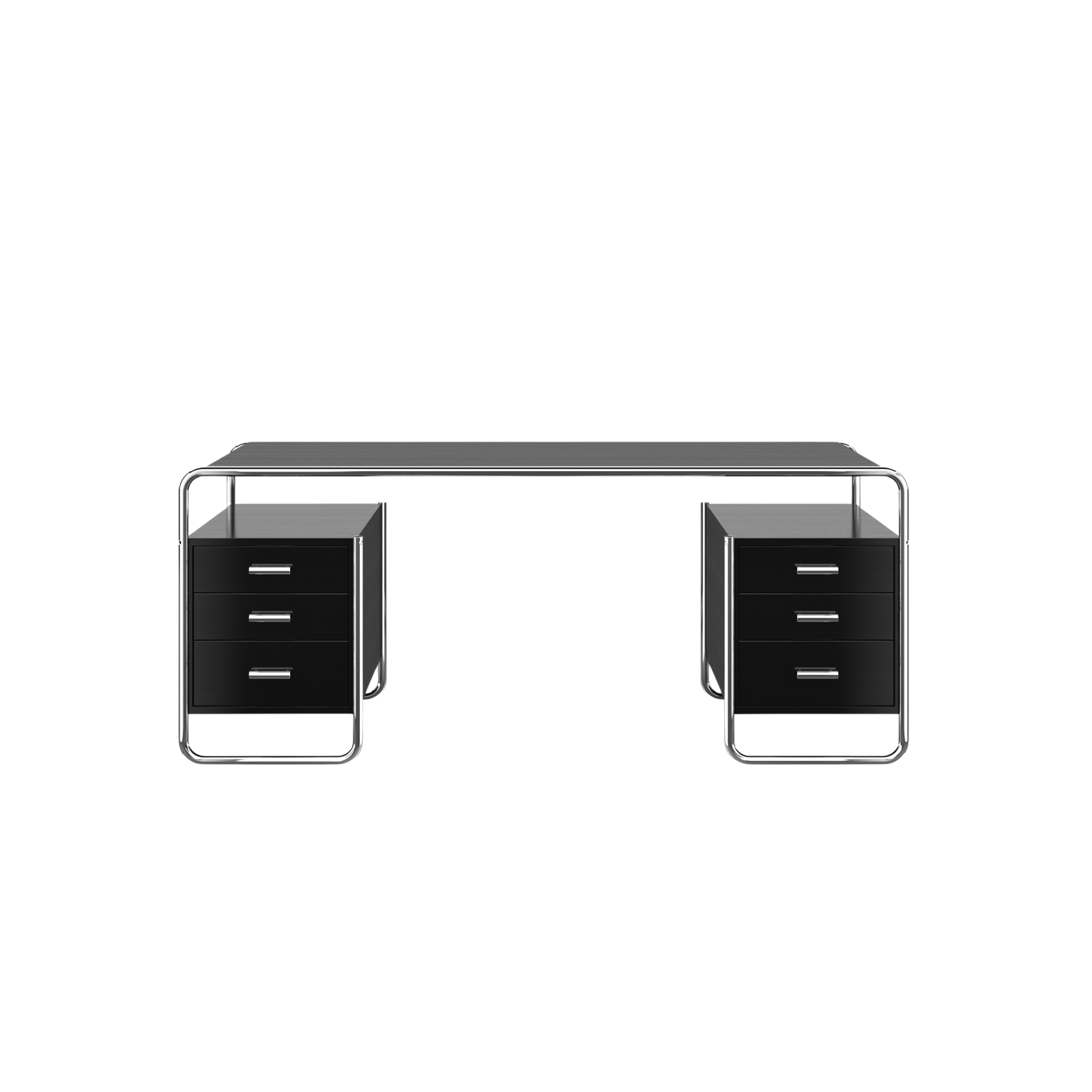 S 285/5 Desk / Chrome-plated / Stained ash I black