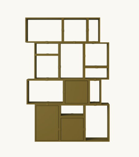 Stacked Storage System / Configuration 2 / Brown Green